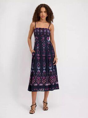 Kensie Women's Square Neck Printed Chiffon Dress Sz: 8